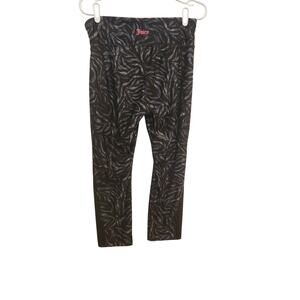 Juicy Couture Sports Black Mid Rise Athleisure Essential Crop Leggings Medium